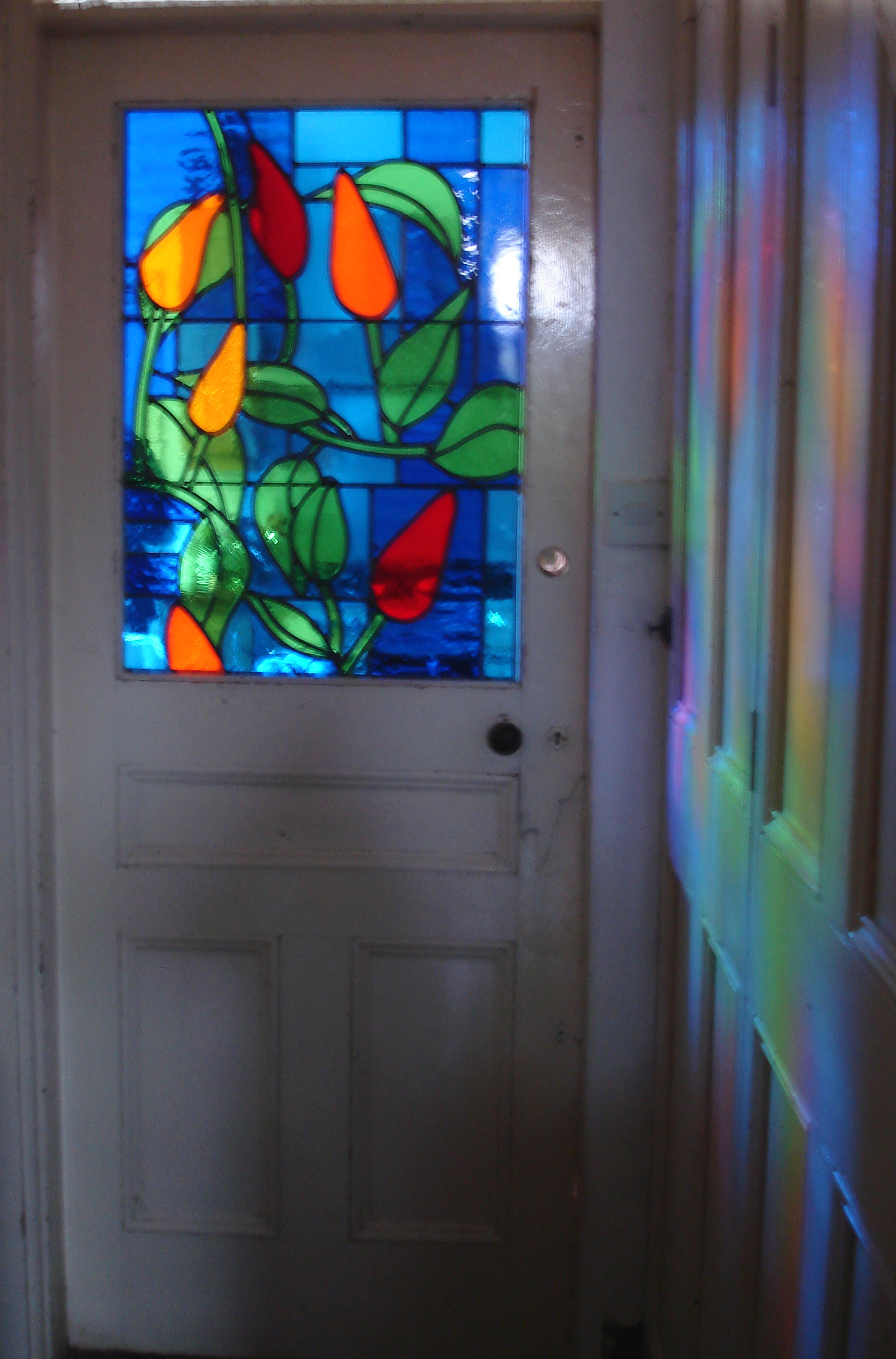 chilli door and reflection